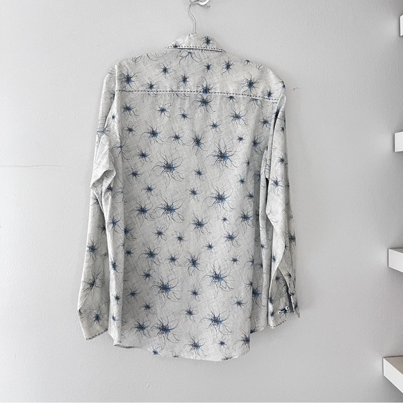 Bugatchi Uomo Long Sleeve Button Down Shirt Size M - Picture 5 of 10